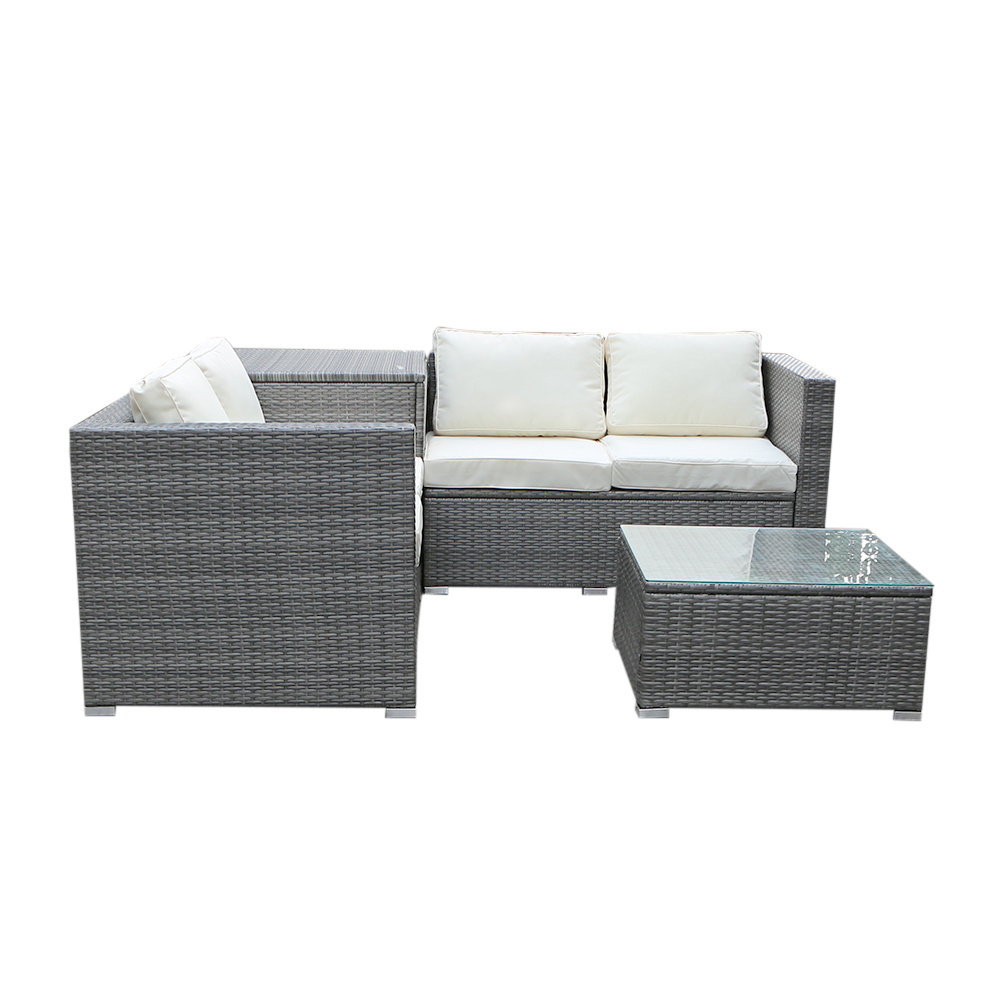 Curved Rattan/Wicker Garden Patio Furniture conversation sofa set outdoor table and chairs