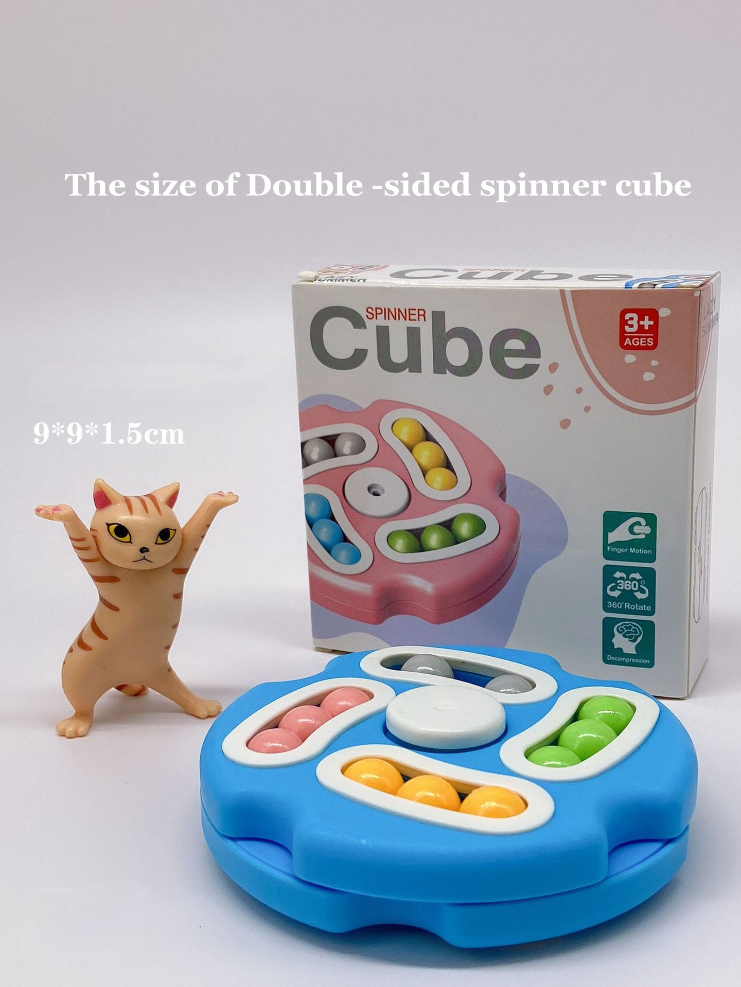 Hot Selling Stress Relief Finger Spinning Toys Kids Adults Aniti Anxiety Fidget Toys Creative Cube Fidget Spinner