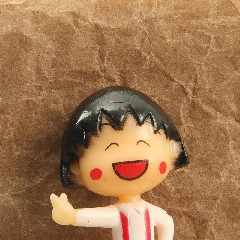 Hot Selling 2Pcs PVC Anime Cartoon Chibi Maruko Figures Ornament Toys