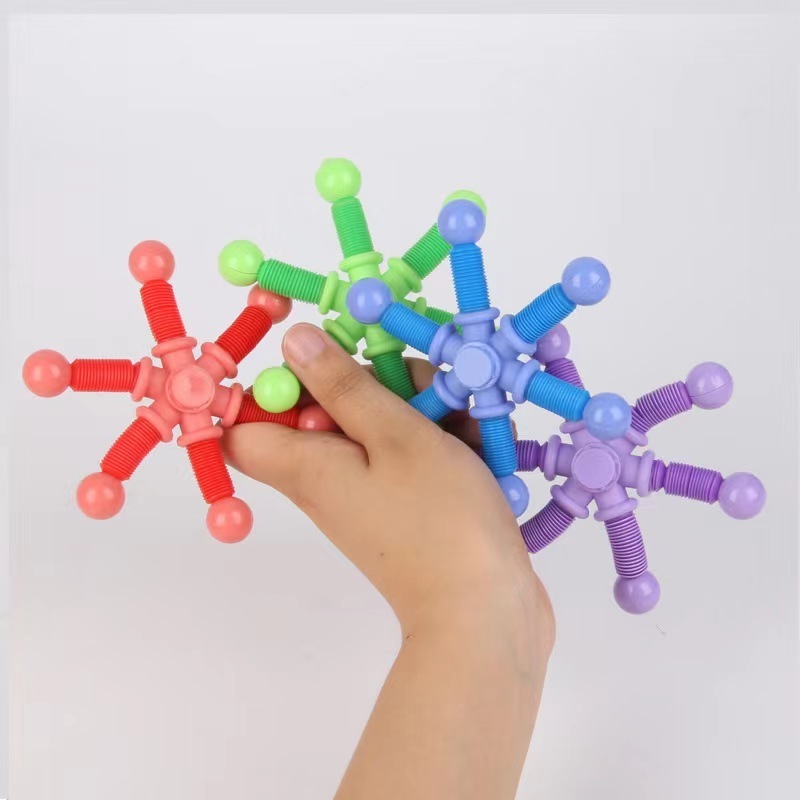 Hot Selling Creative Telescopic Tube Spinning Top Fidget Spinner Relief Stress Toy