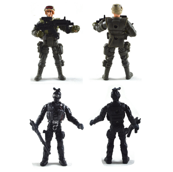 Hot sale 9cm height 6 styles soldiers per set military toy action figure