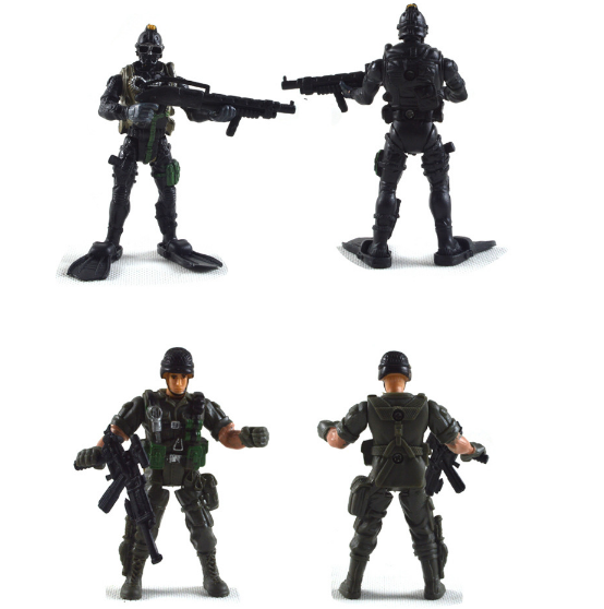 Hot sale 9cm height 6 styles soldiers per set military toy action figure