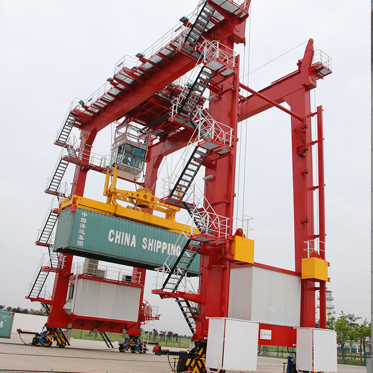 high quality double beam container 50 ton rubber tyred gantry crane price