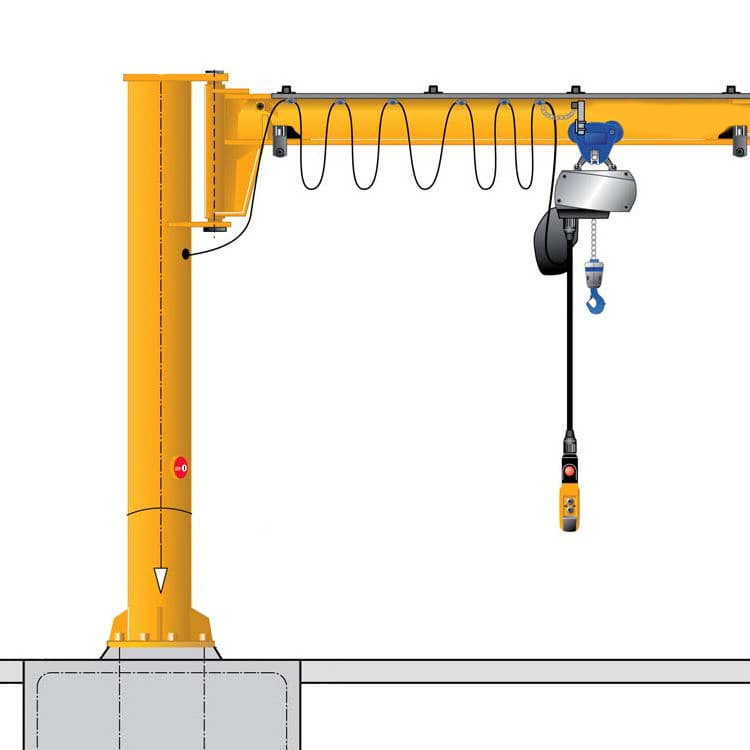 New Design Remote Control 8 Ton 10 ton pillar Jib Crane With Electric Hoist