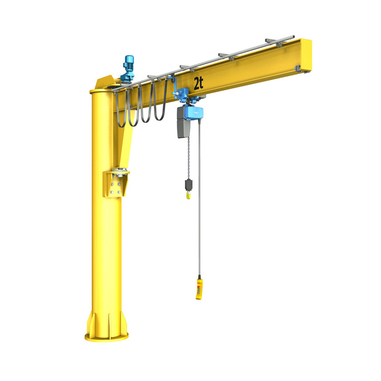 hot sale manufacture 10 ton price swing arm lift jib crane design with electric hoist