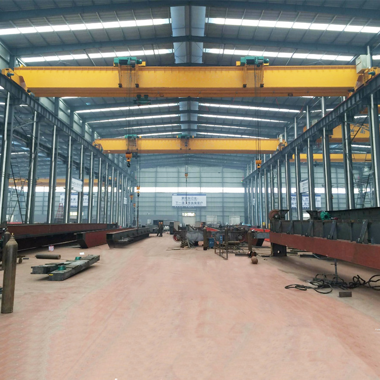 2024 new design 35t industry electric double girder overhead trolley crane manufacturer