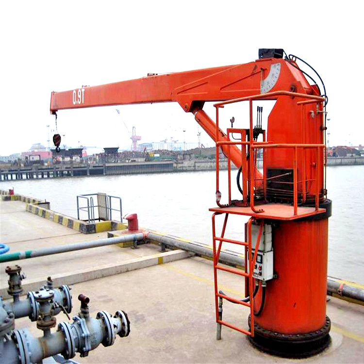 15 Ton hydraulic Telescopic and Straight Arm slewing crane jib deck crane