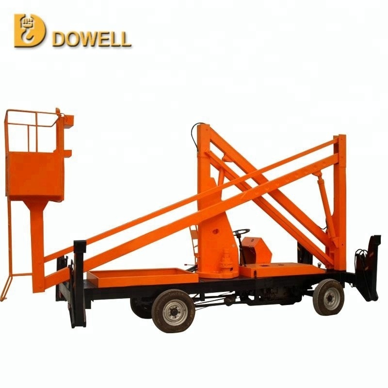 Articulated towable boom lift 6-17m cherry picker man lift for sale