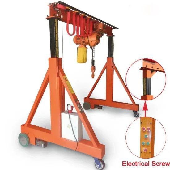 Can be customized 1 ton adjustable height portable gantry crane