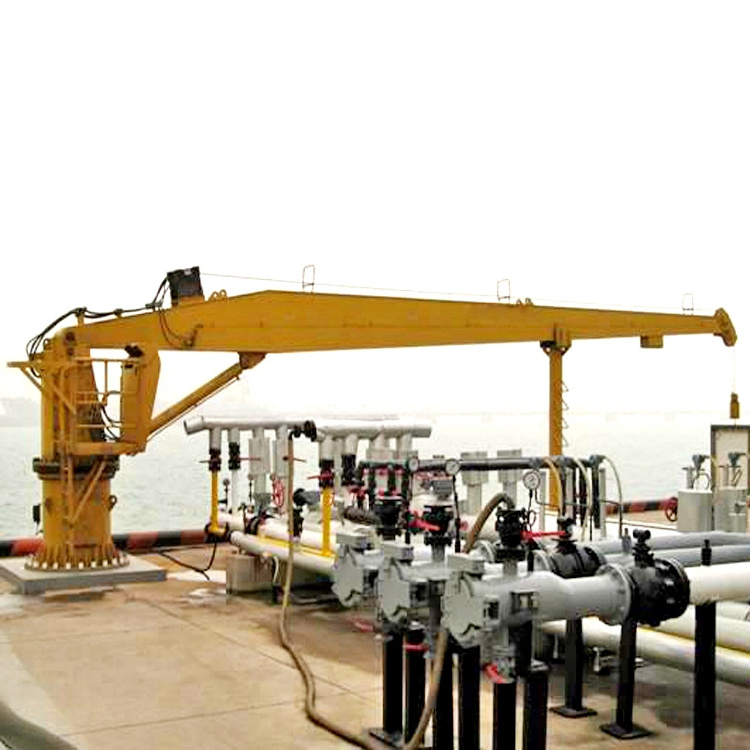 15 Ton hydraulic Telescopic and Straight Arm slewing crane jib deck crane