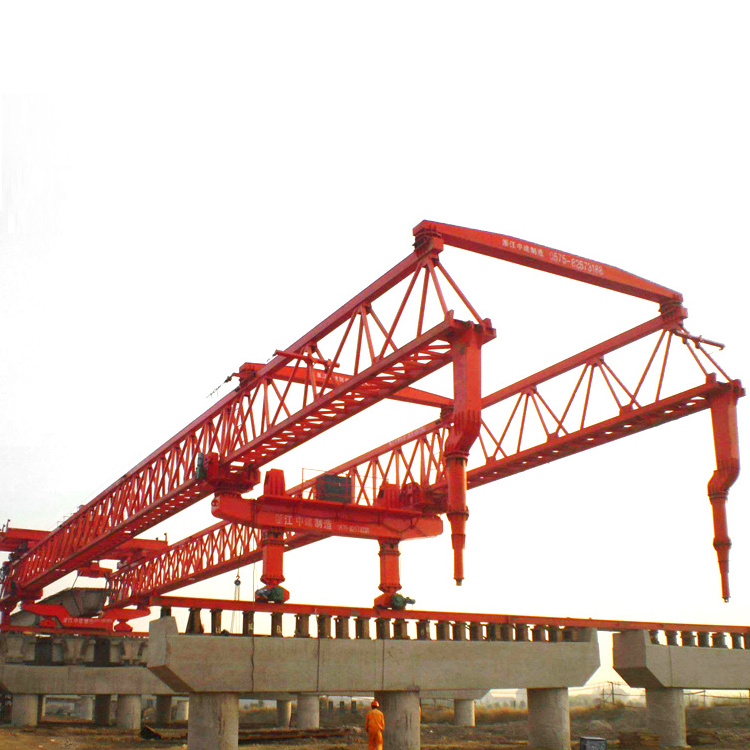 high quality truss type railway bridge erecting overhead crane segmental launching