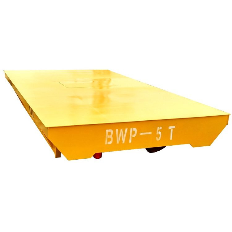 Steel Plant battery operated 10 Ton rail traveling flat electric transfer cart