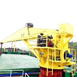 15 Ton hydraulic Telescopic and Straight Arm slewing crane jib deck crane