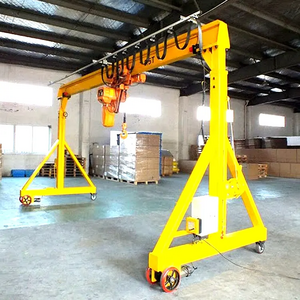 high quality 2 ton light weight portable electric manual mobile hoist gantry crane