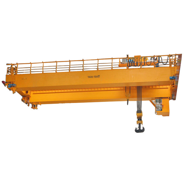 high quality electric hoist 10 ton 20t double girder overhead rail bridge crane