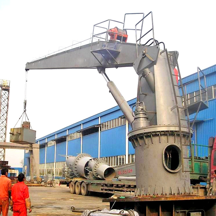 15 Ton hydraulic Telescopic and Straight Arm slewing crane jib deck crane