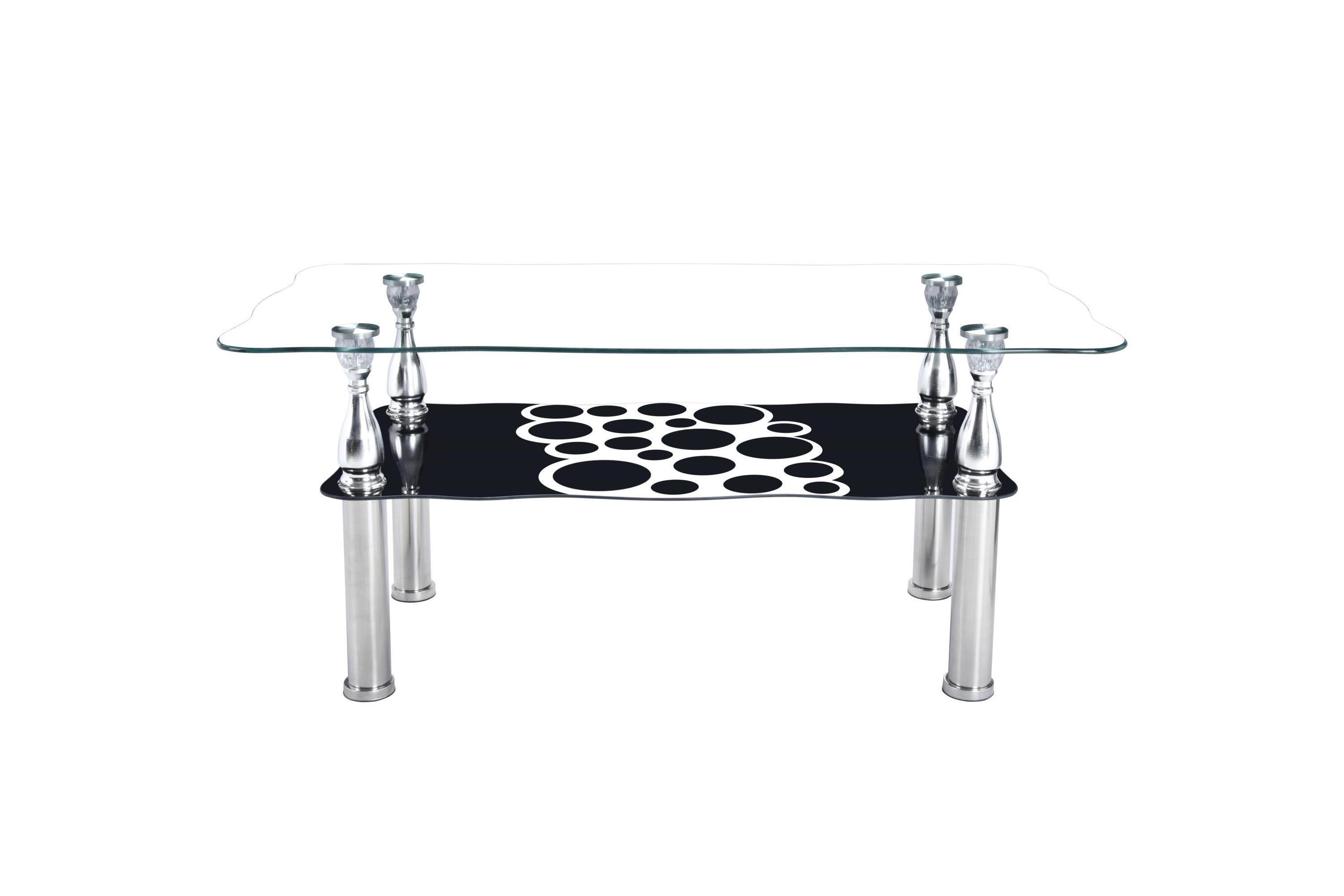 modern square living room black tempered glass coffee table