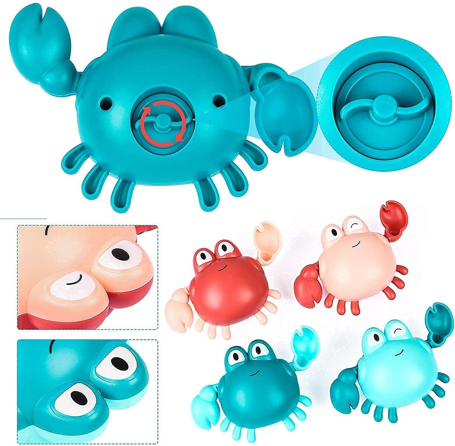 Bath Toys Swimming Crab Multi-Colors Baby Bath Pool  toys