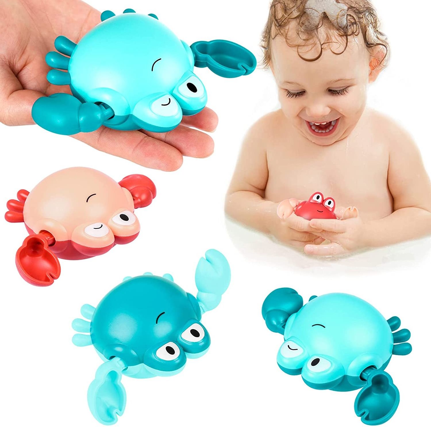 Bath Toys Swimming Crab Multi-Colors Baby Bath Pool  toys