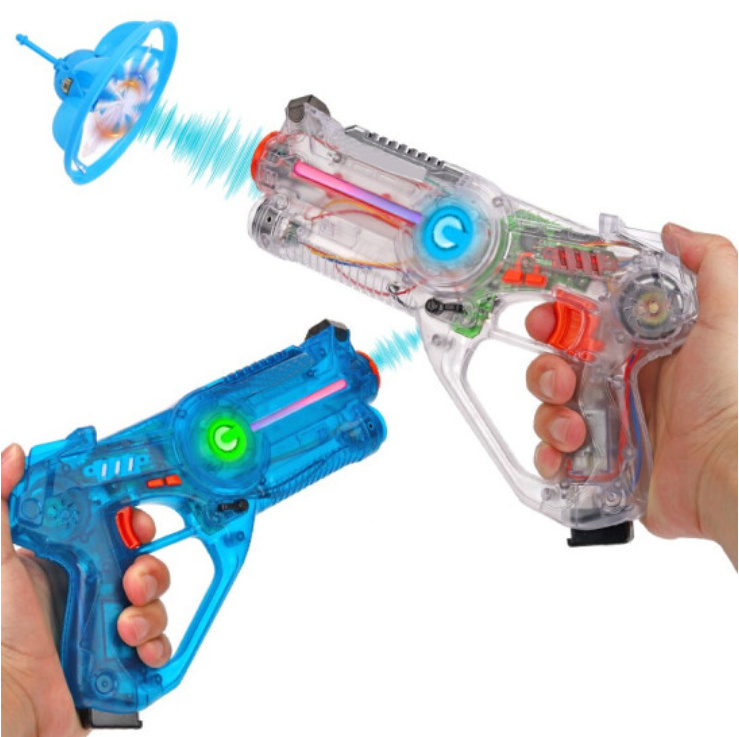 DWI Dowellin Transparent Lazer Game Shoot Toy Fly UFO Laser Guns Tag for Sale