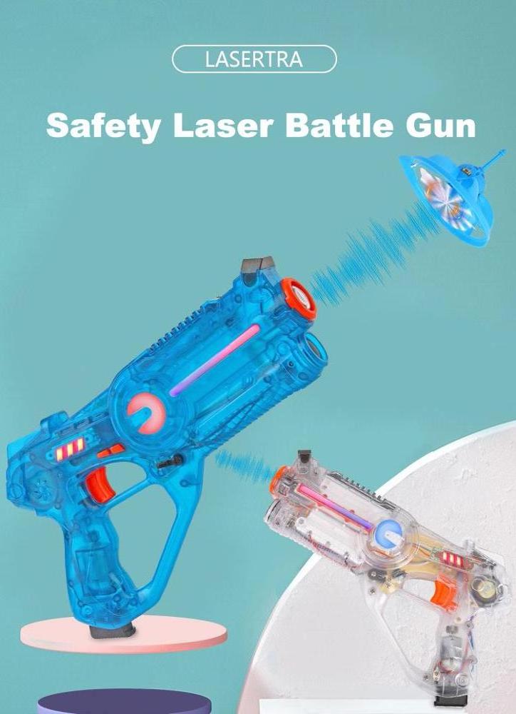 DWI Dowellin Transparent Lazer Game Shoot Toy Fly UFO Laser Guns Tag for Sale