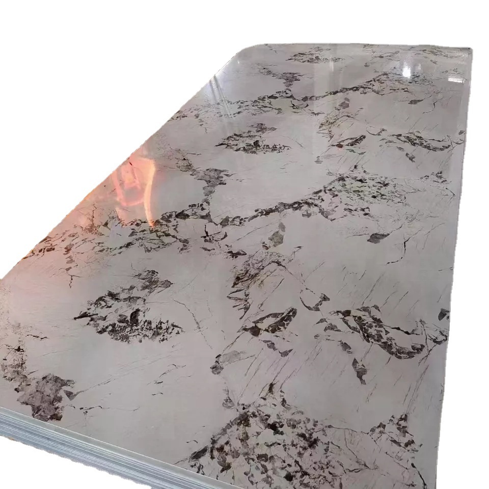 Indoor decoration waterproof moisture-proof PVC marble sheet pvc plastic uv marble sheet false stone panels 4x8 pvc marble sheet