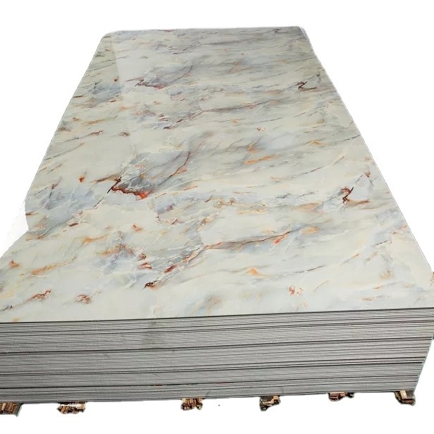 Indoor decoration waterproof moisture-proof PVC marble sheet pvc plastic uv marble sheet false stone panels 4x8 pvc marble sheet