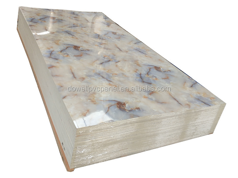 New designs pvc lamination wall panel  pvc uv marble sheet