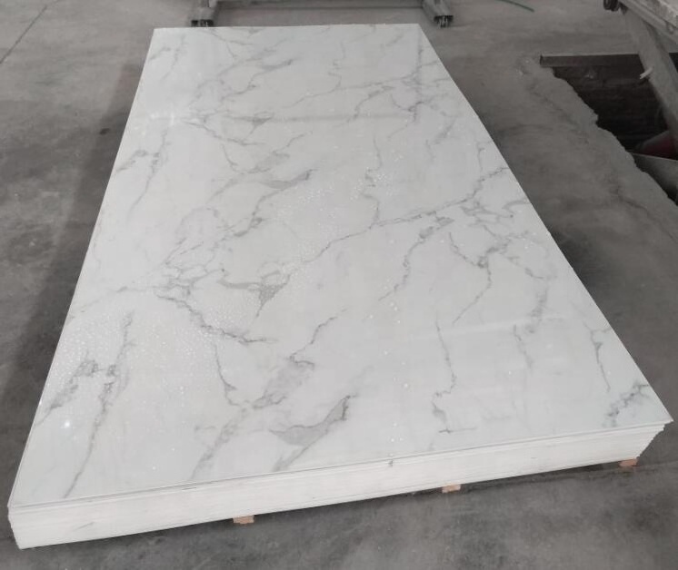 New designs pvc lamination wall panel  pvc uv marble sheet