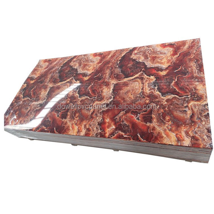 New designs pvc lamination wall panel  pvc uv marble sheet