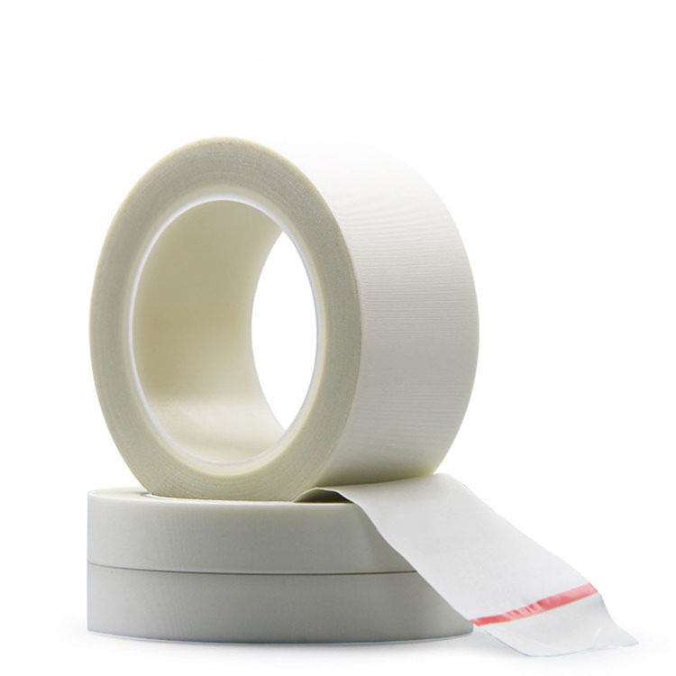 White Cloth Insulation Adhesive High Temperature Resistant Glass Fiber Tape for Sandblasting Protection