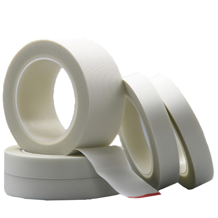 White Cloth Insulation Adhesive High Temperature Resistant Glass Fiber Tape for Sandblasting Protection