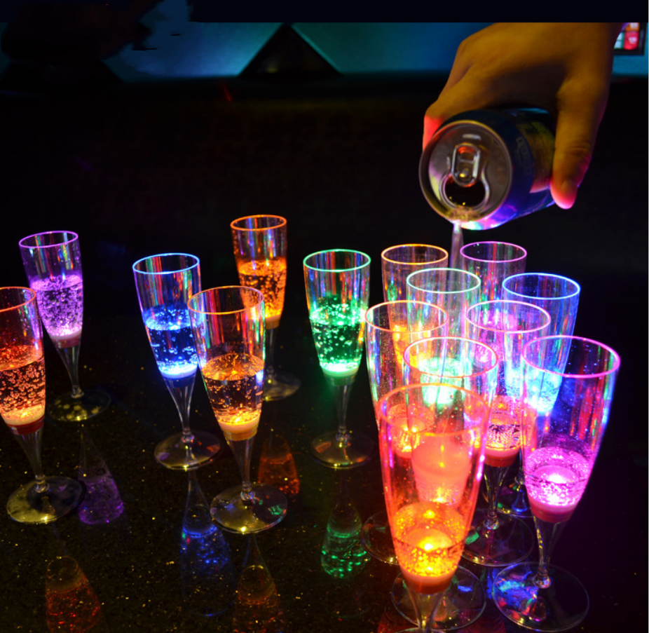 Sublimation Luminous Flsorescence Cups Glow In The Dark Decoration luminous light up cup led flashing glass