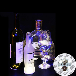 LED Flash Light Up Drinking Glasses luminous bottle stickers LED coaster flashing light bulb bottle cup mat for club bar party