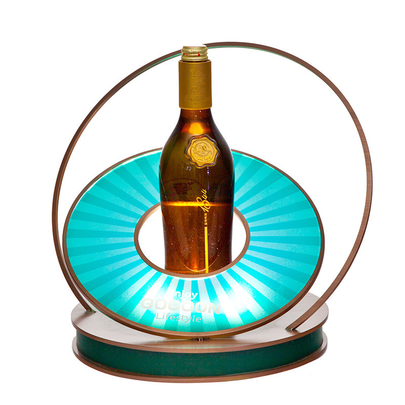 Factory wholesale Acrylic LED bottle Glorifier LED Wine Ace Bottle Display Stand LED Wine bottle holder