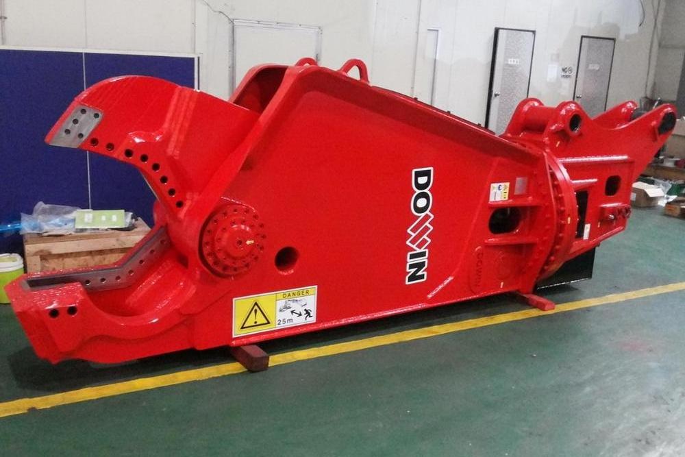 DOWIN high quality demolition shear for excavator attachment made in Korea hydraulic shears for excavators hydraulic shear