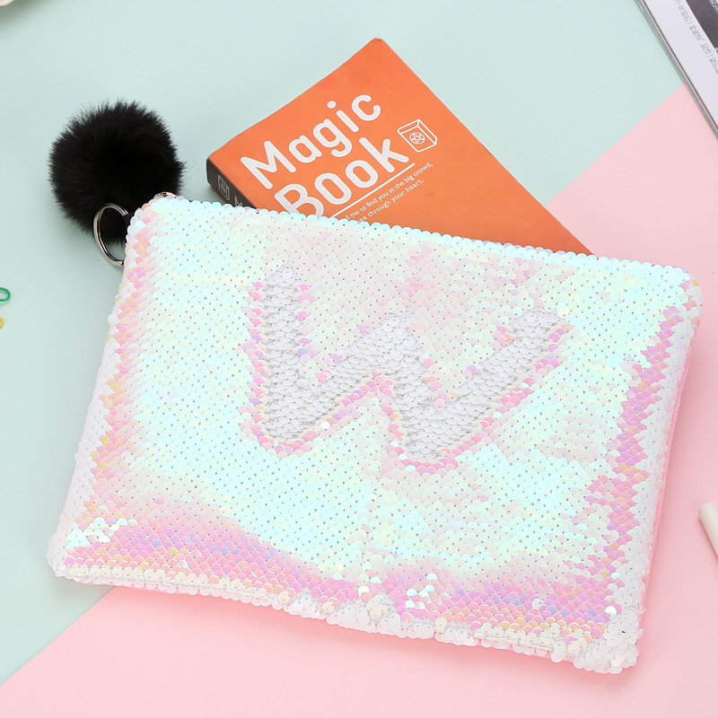 Magic Sequin Cosmetic Bag Glitter Color Changing Stationary Case Mermaid Sequin Pencil Case