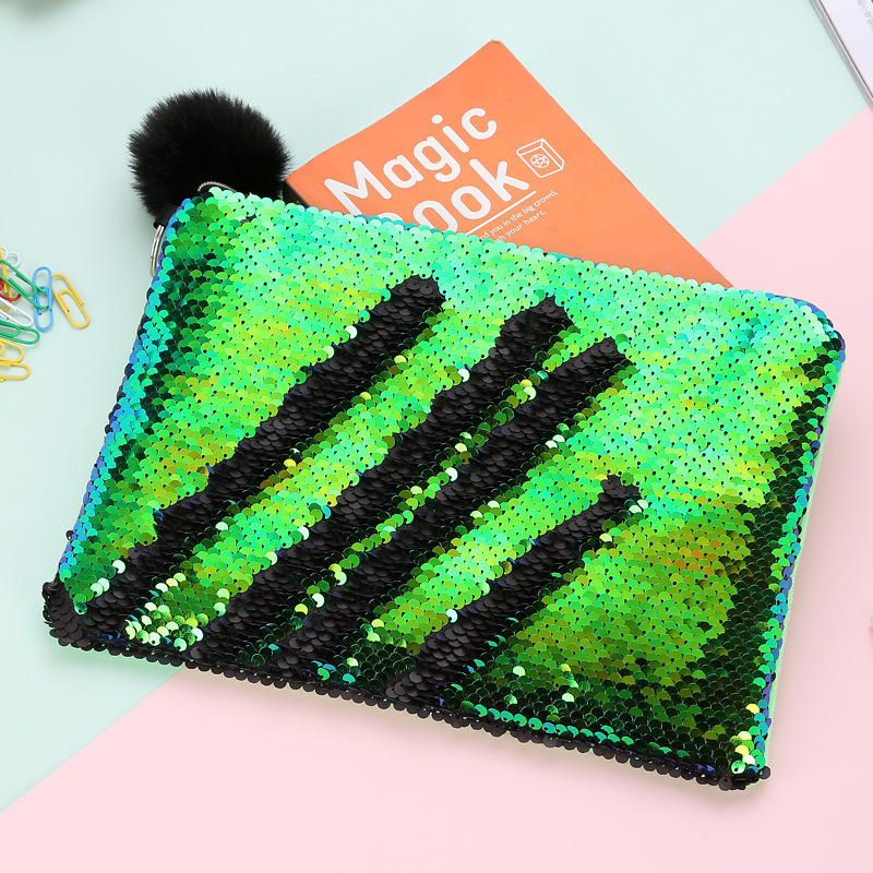 Magic Sequin Cosmetic Bag Glitter Color Changing Stationary Case Mermaid Sequin Pencil Case