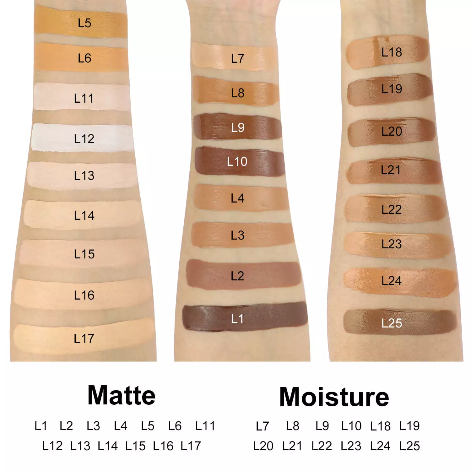 New Arrival Makeup Organic Full Coverage Waterproof 25 shades Facial Foundation Private Label Matte Liquid Foundation Makeup