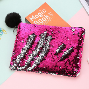 Magic Sequin Cosmetic Bag Glitter Color Changing Stationary Case Mermaid Sequin Pencil Case