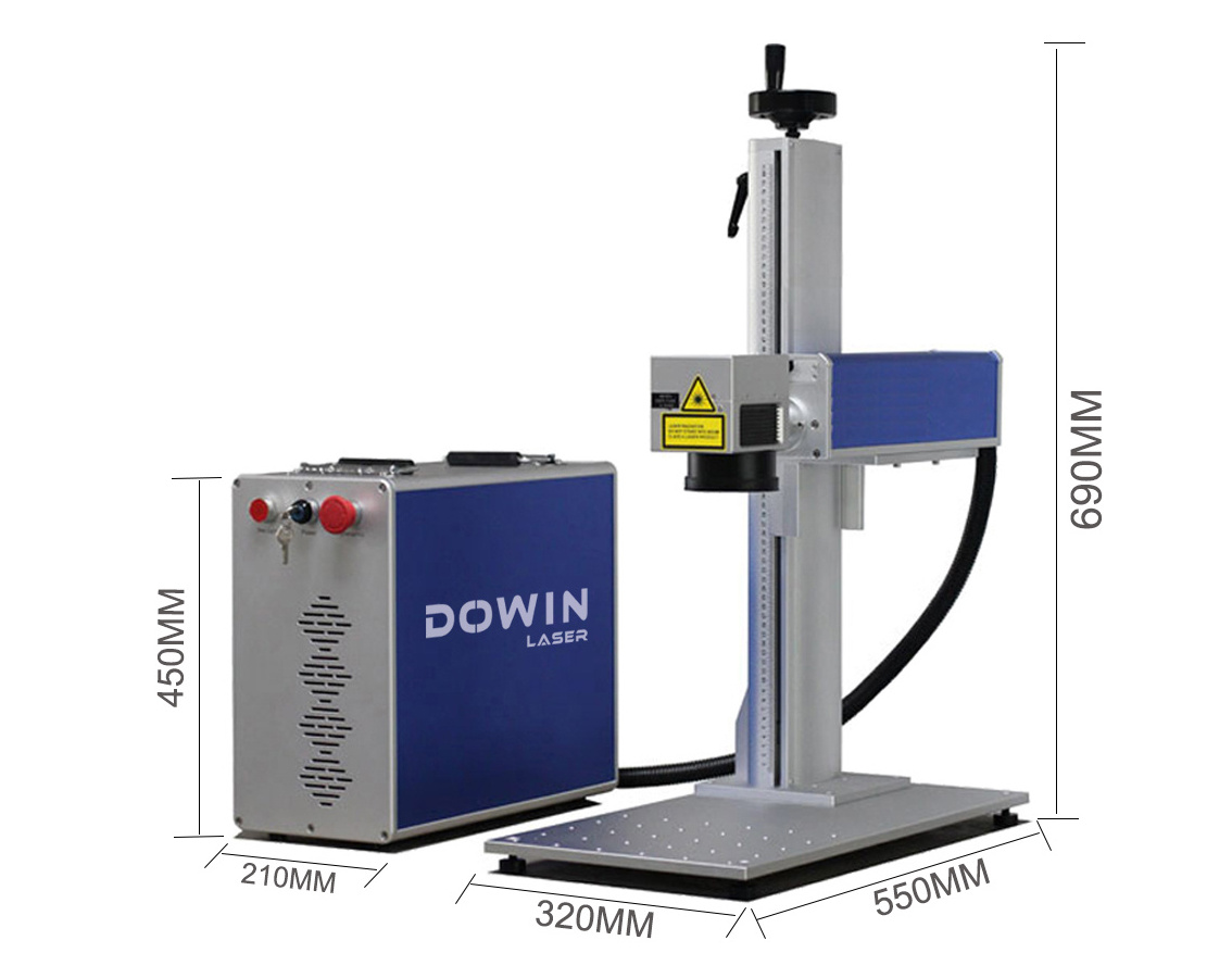 Raycus JPT Laser Engraving Machine Metal Fiber Laser Marking Machine For Tumbler Cup Credit Card Pen Lighter Golf Knives.