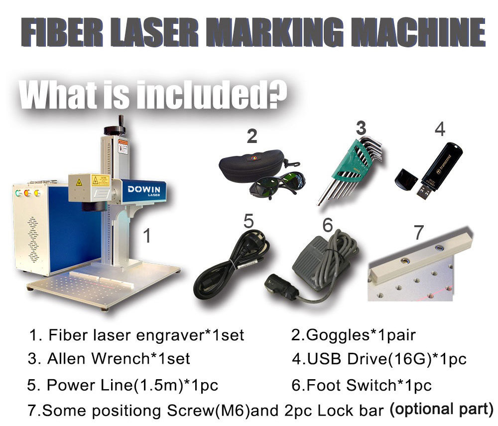 Mopa Fiber Metal Laser Marking Engraving Machine Pencil Credit Card Laser Engraving Machine.