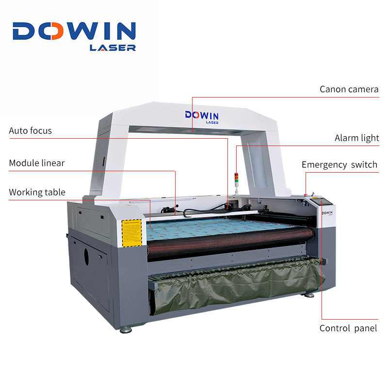 Dual head laser fabric cutting machine textile ccd camera 1812 swimwear co2 laser cutting machine 150w for garment industry