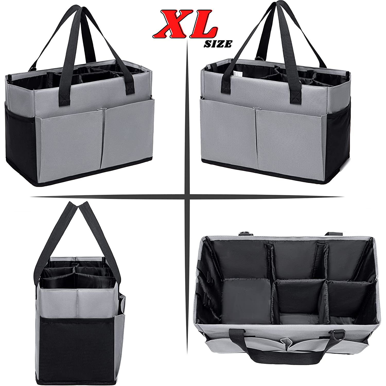 Professional Foldable Bathroom Sink Caddy & Under Sink Tool Organizer Polyester Cleaning Caddy Bag