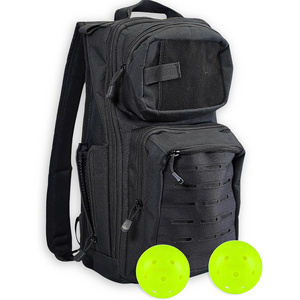 Tactical Style Professor Pickleball Bag With Holds 4 Paddles 6 Balls Lightweight Pickleball Backpack