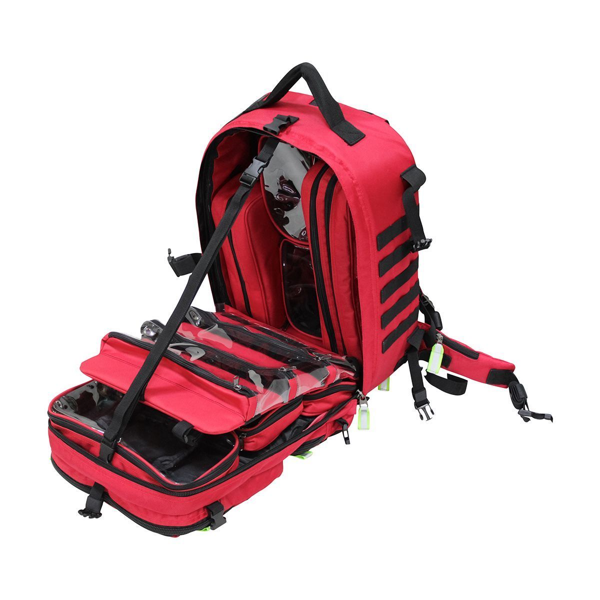 Large Capacity EMS Backpack for Basic Life Support First Aid Kit with Reflective Strap Medical Survival Rescue Bag