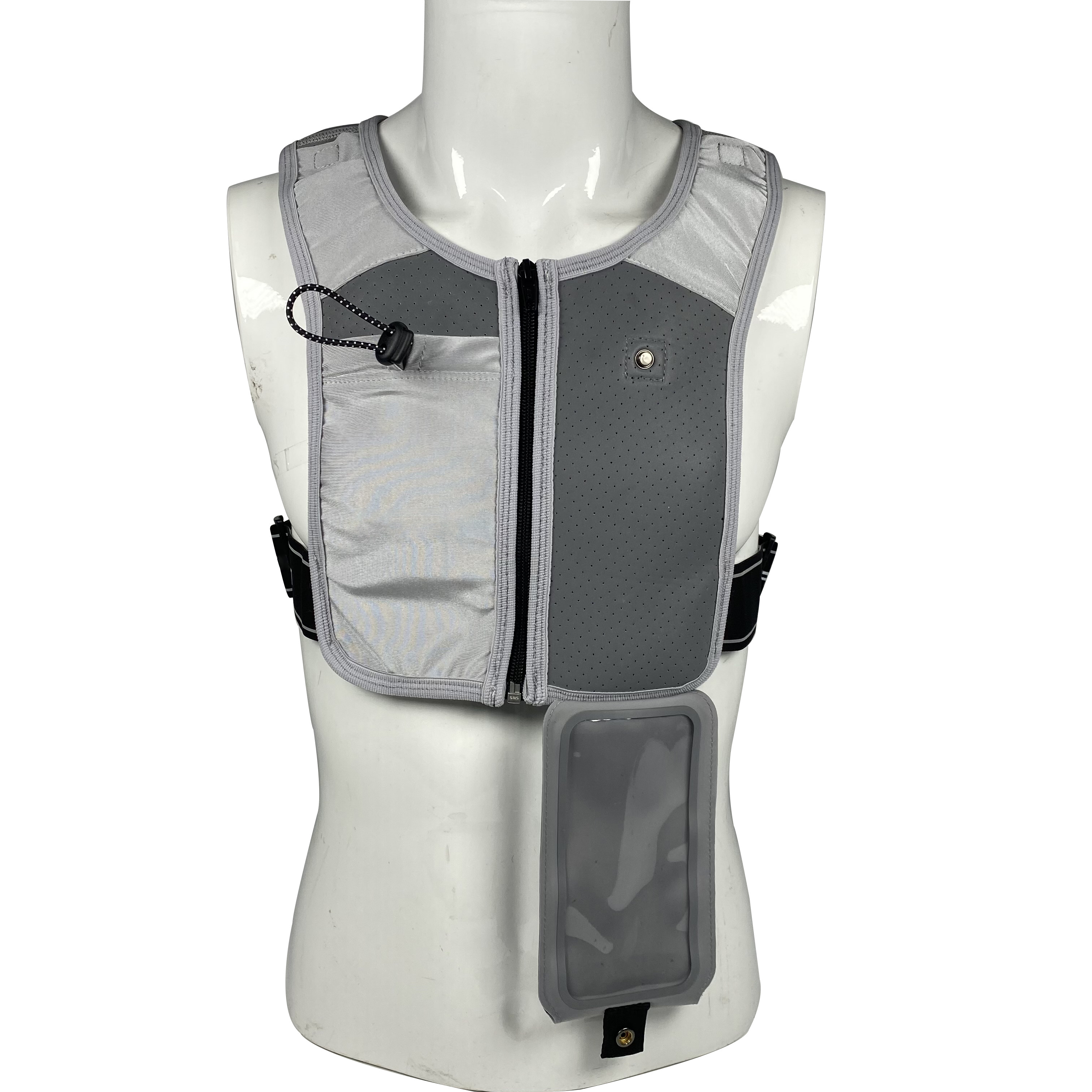 Reflective Safety Running Training Workout Gear Vest for Walking at Night Running Vest Phone Holder