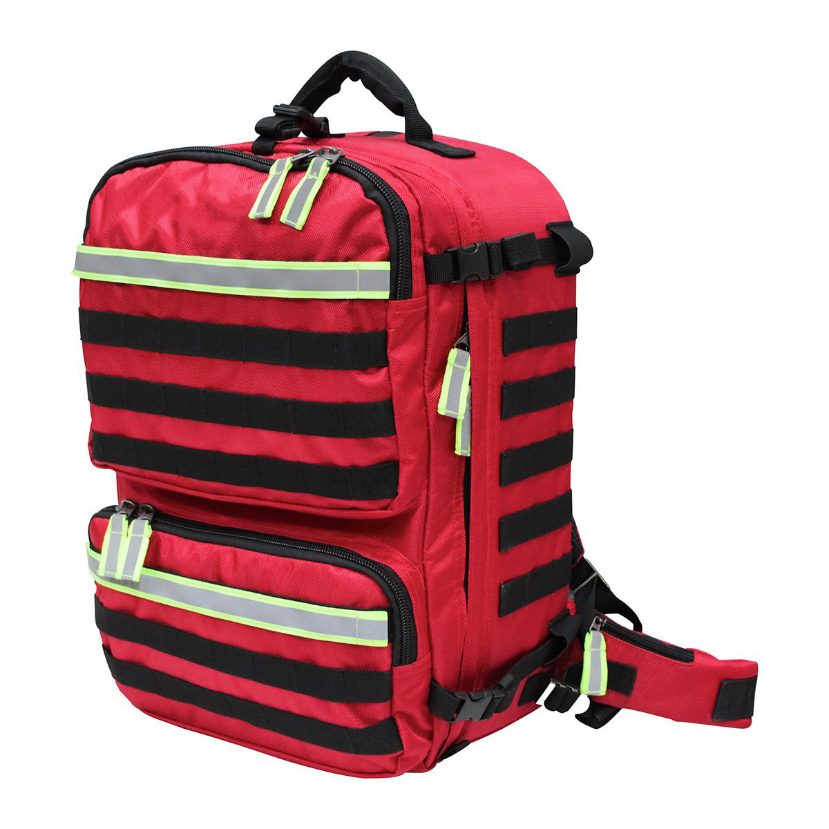 Large Capacity EMS Backpack for Basic Life Support First Aid Kit with Reflective Strap Medical Survival Rescue Bag