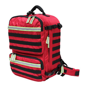 Large Capacity EMS Backpack for Basic Life Support First Aid Kit with Reflective Strap Medical Survival Rescue Bag