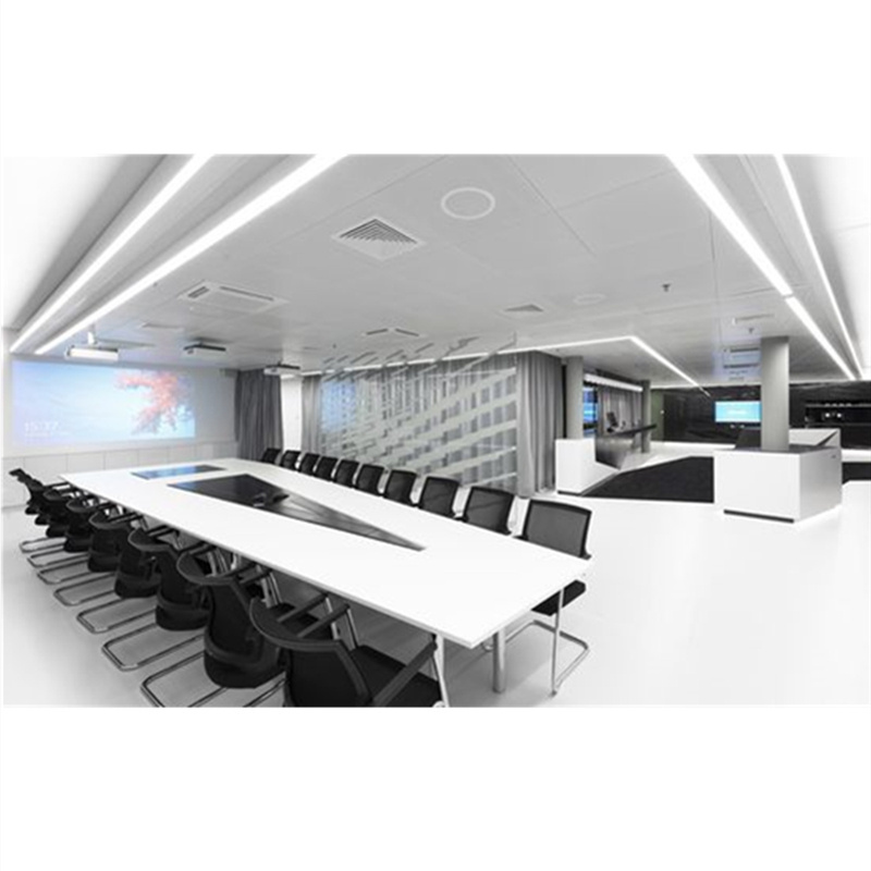 Modern Design Office U round Shape White Solid Surface Marble Top Conference Table